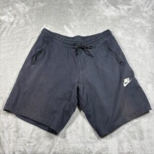 Nike Shorts Men XXL Black Fleece Workout Gym Basketball Sweat Pockets Drawstring